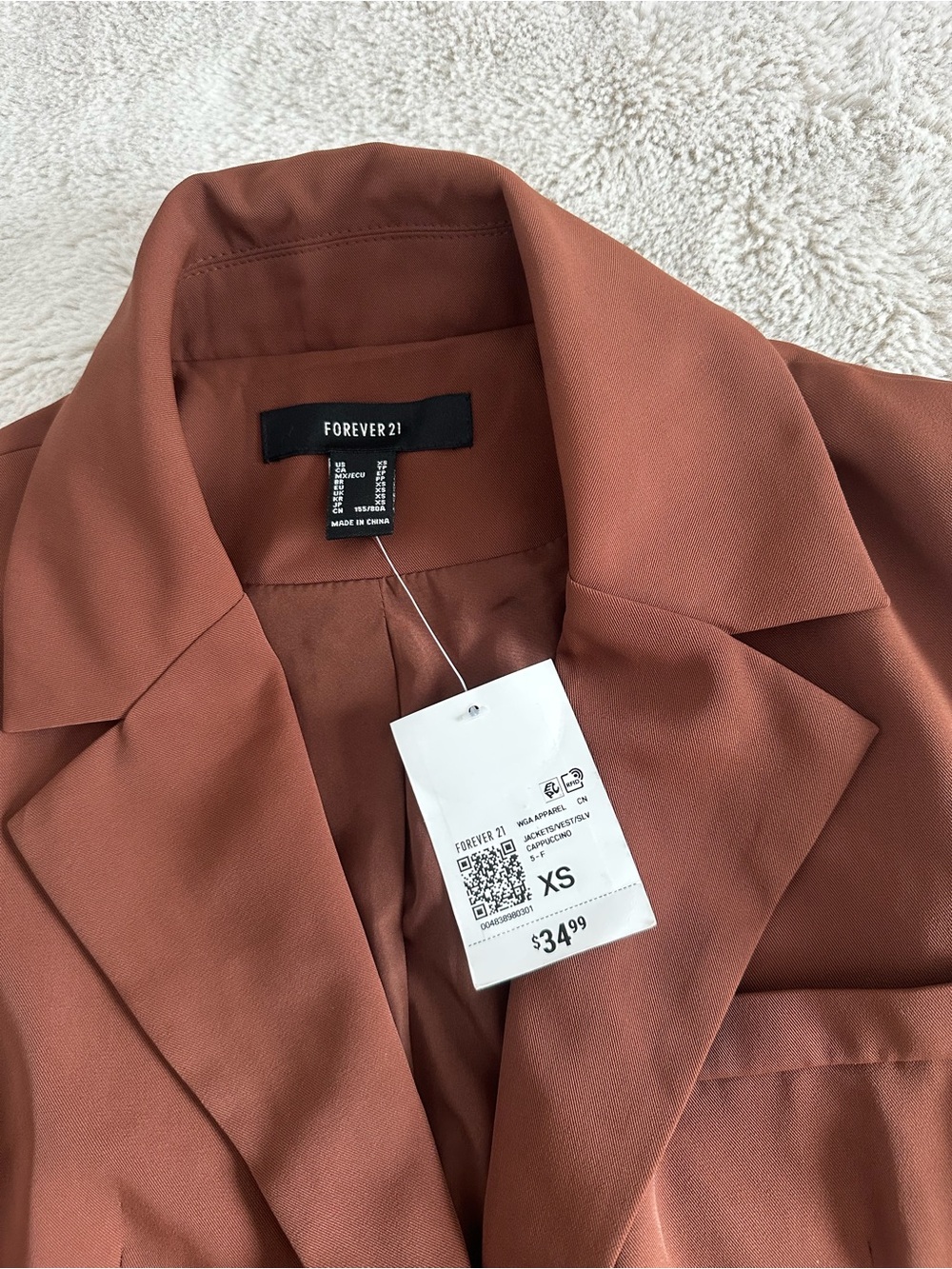 Forever 21 Rust-Toned Sleeveless Blazer Vest - Picture 2 of 3